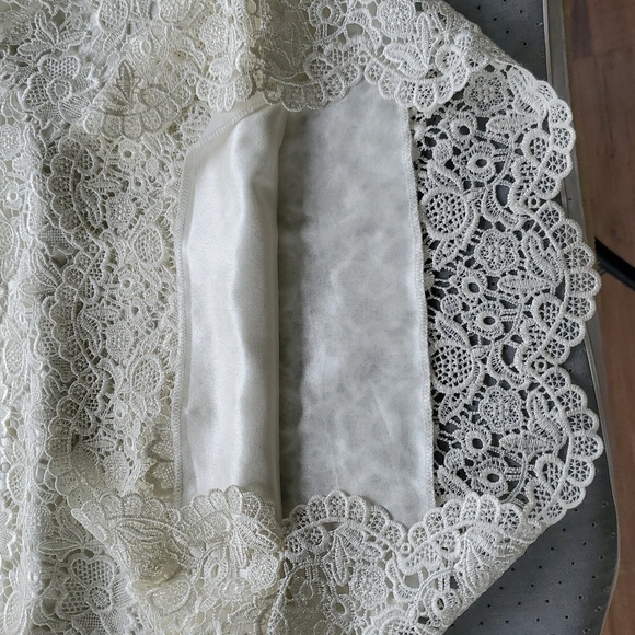 NWT H&M Sz 12 Pretty Cream Lace Skirt, Lined - Picture 10 of 10